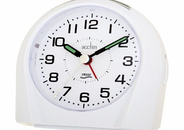 Acctim 14112 Europa Alarm Clock, White
