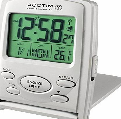 Acctim 71707 Vista MSF Radio Controlled Multi function LCD Travel Alarm Clock