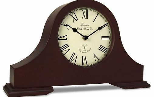 77086 Dalton Mantel Clock, Dark Wood