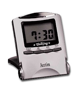 LCD Talking Travel Alarm Clock