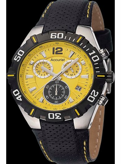 Accurist Gents Watch with Yellow Dial MS832Y
