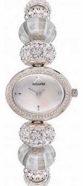 Accurist Ladies Swarovski Crystal White Delight Charmed Watch LB1448