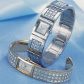 ladies stone set bracelet watch