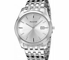 Accurist Mens All Silver Bracelet Watch