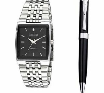 Accurist Mens Diamond Watch and Pen Set