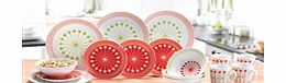 12-Piece Red Lolly Dinner Set