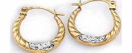 9ct Gold Cristalique Creole Earrings