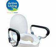 Active Living - Raised Toilet Seat with Rails