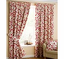 ACE Cherry Blossom Lined Tape Top Curtains
