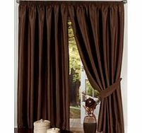 Faux Silk Lined 3quote; Tape Top Curtains With