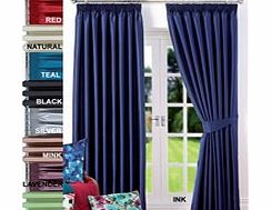 ACE Faux Silk Tape Top with Tie Backs Lined Curtains