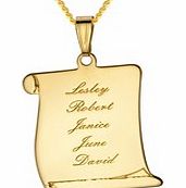 Personalised - 9CT Yellow Gold Family Pendant