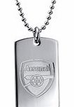 Stainless Steel Football Crest Dog Tag  Chain
