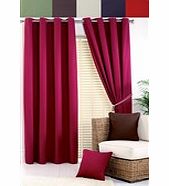 ACE Unlined Plain Canvas Ring Top Curtains