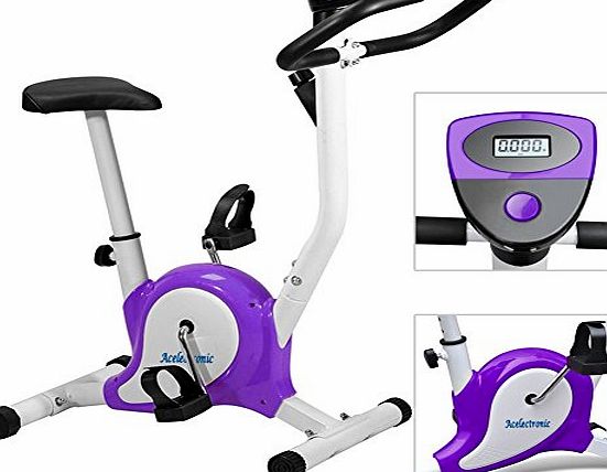acelectronicuk Exercise Bike,Acelectronic Top Quality Safe Professional Exercise Bike Top Quality Fitness Cardio Workout Machine Adjustable Resistance (Purple)