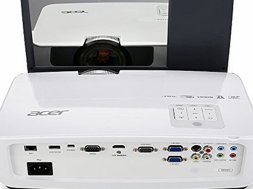 Acer U5220 DLP 3D Ultra Short Throw Projector, XGA, 3000 lm, 13000/1, HDMI, RJ45, 2 x 10 W, Includes Wall Mount Kit