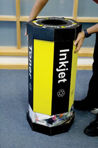 Cartridge Recycling Bin with Drop-out