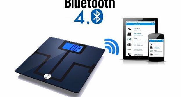 Body Analyser Bluetooth 4.0 Smart Scales for iPhone (4s & above), iPad (3 & above) and Select Android Devices