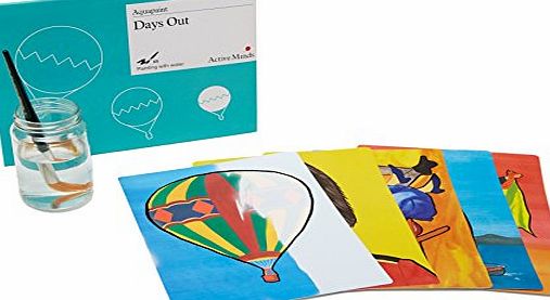 Active Minds Aquapaint - Days Out. An art / painting activity designed for people with dementia / Alzheimers.