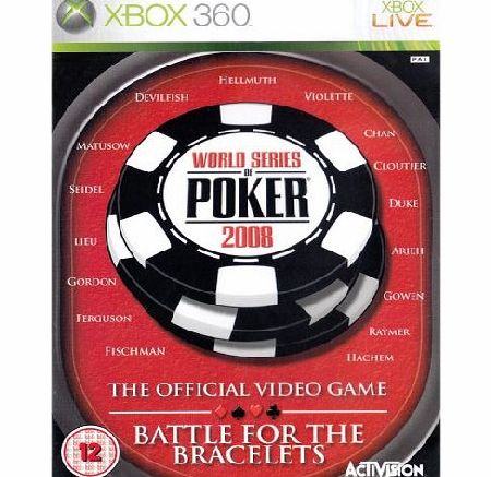 Activision World Series Of Poker 2008 Battle For The Bracelets Xbox 360