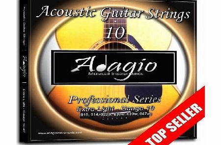 Adagio Professional Acoustic Guitar Strings Set 10-47