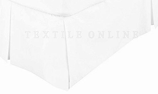 Adam Textile Online Luxury 68 Pick Poly-Cotton Base Valance Sheet White (Double)