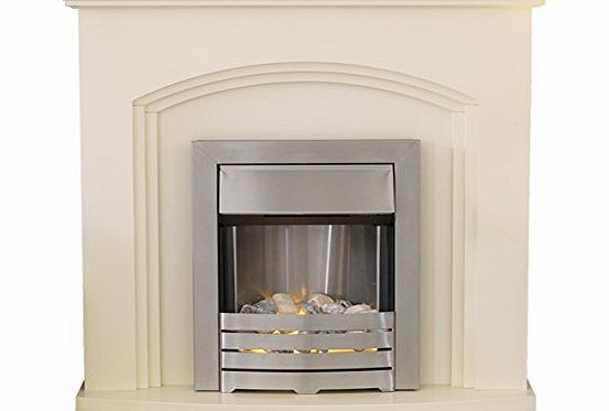 Truro Fireplace Suite in Ivory with Helios Electric Fire, 2000 Watt