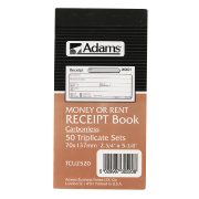 Adams Carbonless Money or Rent Receipt Book (Triplicate)
