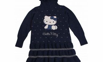 Adams Hello Kitty Girls Navy Knit Dress L18/B13