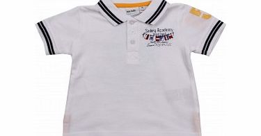Adams Toddler Boys White Polo with Tipping L6/D4