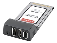 Adaptec AUA-1411 2 Port USB 2.0 & 1 Port FireWire Combination cardbus for PC Notebooks