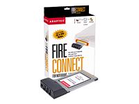 Adaptec FireConnect for Notebooks - Serial adapter - CardBus - Firewire - 400 Mbps - 3 port(s)
