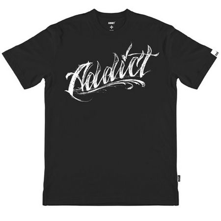 Addict Betts Script Black T-Shirt