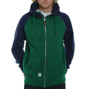 Addict Method Zip Zip hoody - Green/Navy
