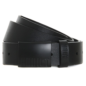 Plain Leather Bonded leather belt - Black