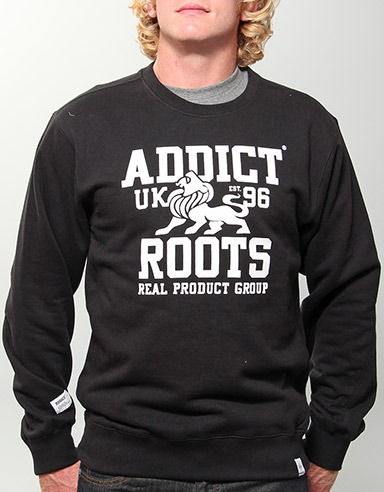 Addict Roots Crew Neck sweatshirt - Black