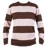 Addict Wide Stripe Fine Knit Top (Brown/Pink)