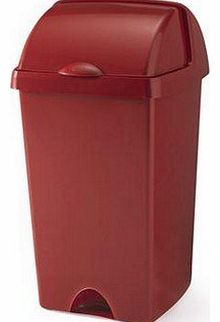 48 Litre Roll Top Large Kitchen Bin, Roasted Red