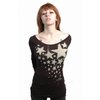 Adeline Longsleeve T-shirt - Stencil Stars (Black)