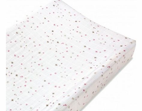 Changing Mat Cover -Pink Stars `One size