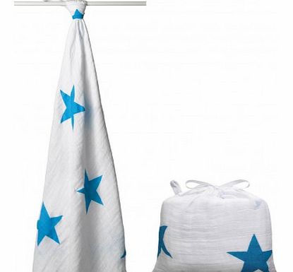 aden   anais Maxi Swaddle - Blue Stars `One size