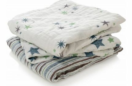 Swaddle - Blue Stars - Pack of 3 `One size