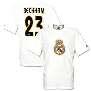 Adidas 03-04 Real Madrid Beckham Overtee - white