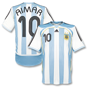 Adidas 05-07 Argentina Home Shirt   No.10 Aimar