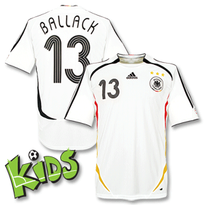 Adidas 05-07 Germany Home Shirt Boys   Ballack 13