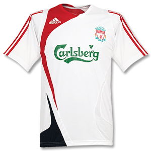 Adidas 07-08 Liverpool Training Jersey - White/Red
