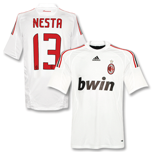 Adidas 08-09 AC Milan Away Shirt   Nesta 13