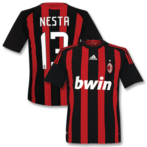 Adidas 08-09 AC Milan Home Shirt   Nesta 13