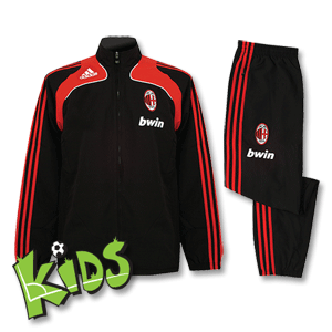 Adidas 08-09 AC Milan Presentation Suit - Boys - Black/Red