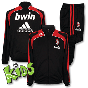 Adidas 08-09 AC Milan Presentation Suit - L/S - Boys - Black